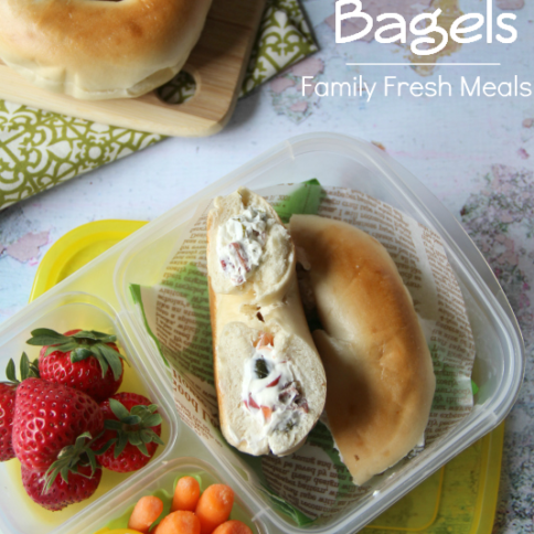 Stuffed Bagels packed for lunch- Family Fresh Meals