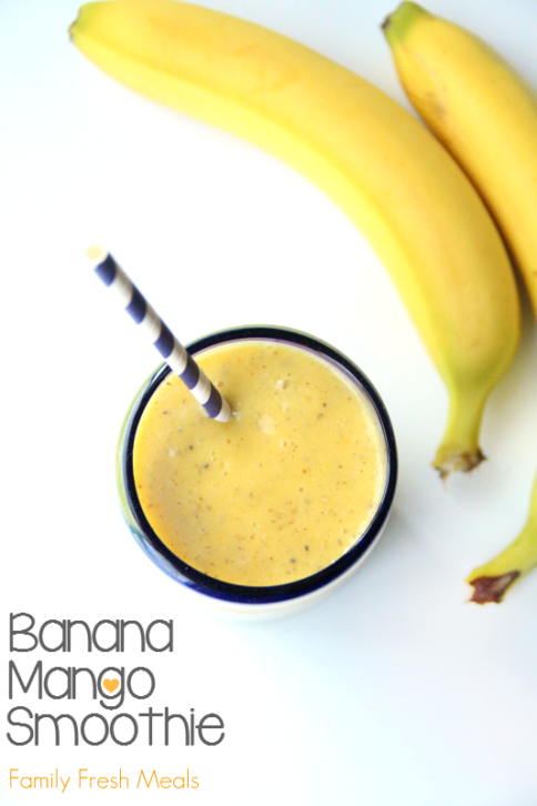 Banana Mango Smoothie -- FamilyFreshMeals.com