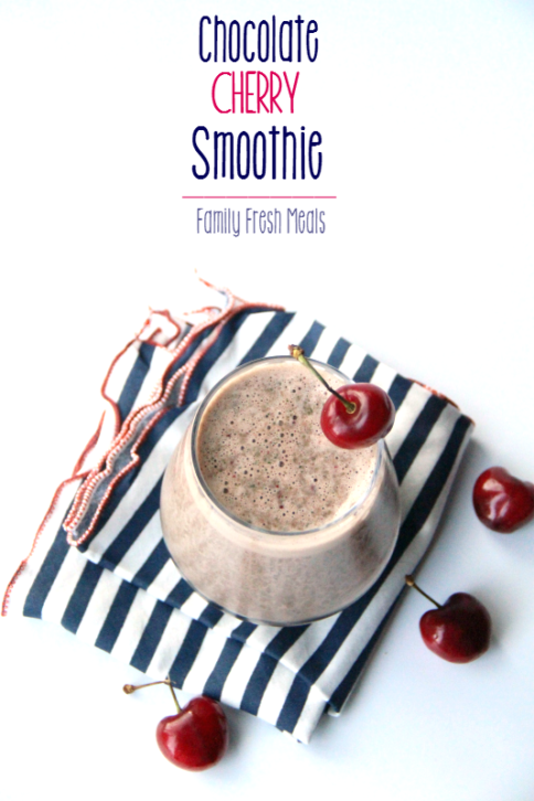 Chocolate Cherry Smoothie --- FamilyFreshMeals.com