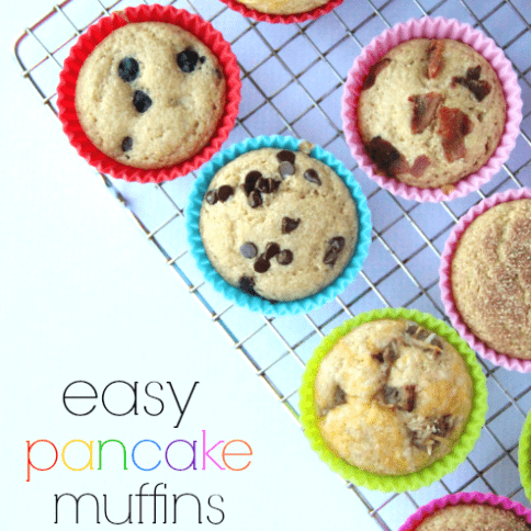 Easy Baked Pancake Muffins on a cooling rack