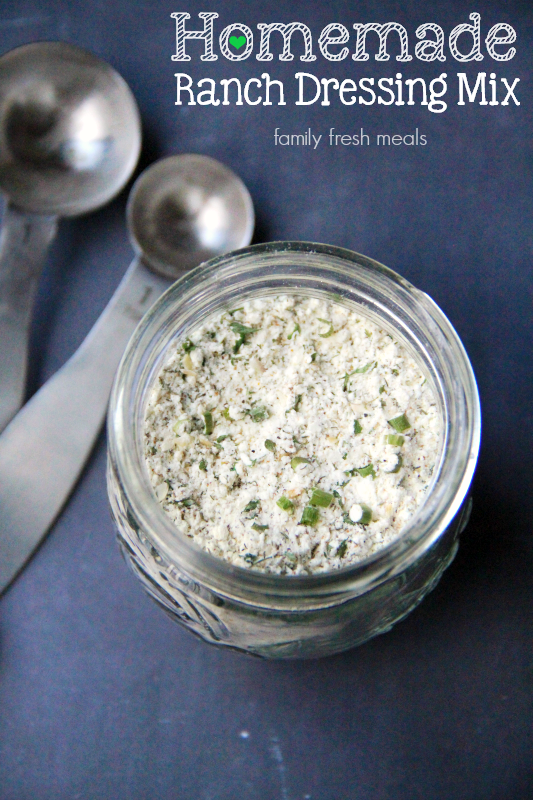 DIY Homemade Ranch Dressing Mix in a glass jar