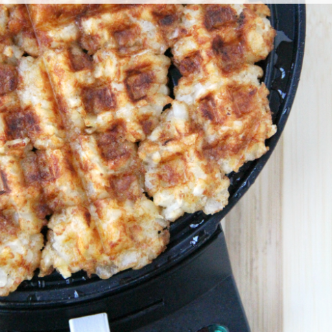 Waffle Iron Hash Brown Tater Tots - FamilyFreshMeals.com