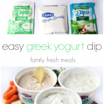 easy greek yogurt dips - familyfreshmeals.com - make in 20 seconds! - Healthy and Yummy!