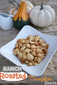 Ranch Roasted Pumpkin Seeds in a bowl