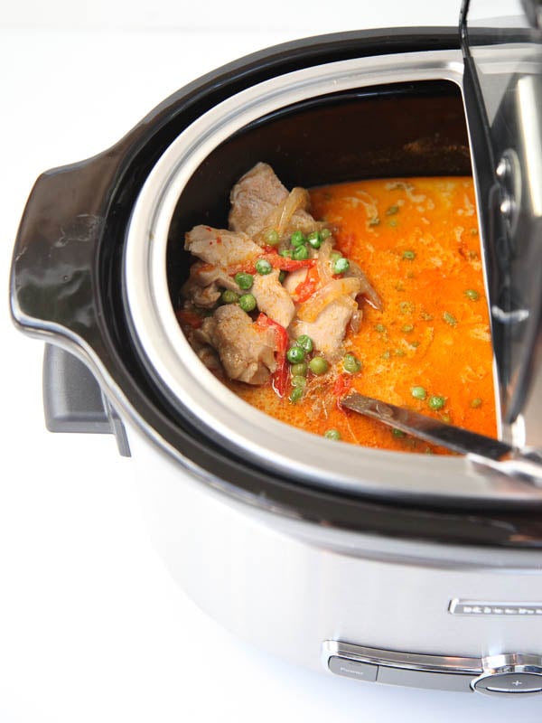 Slow Cooker Thai Chicken Soup in a slow cooker