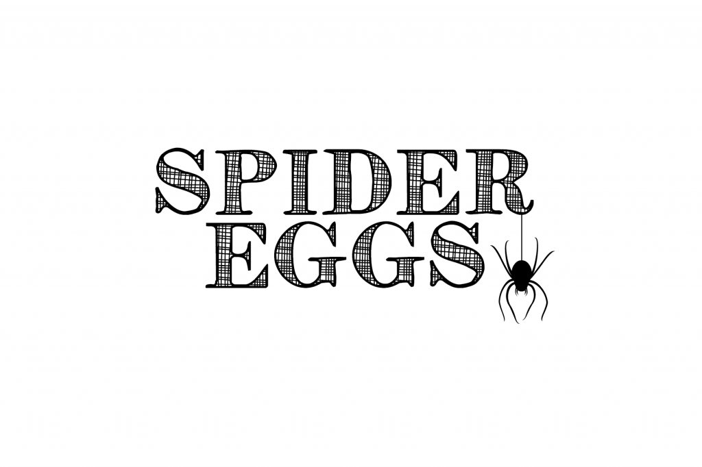 Font for Spider Egg Donuts platter