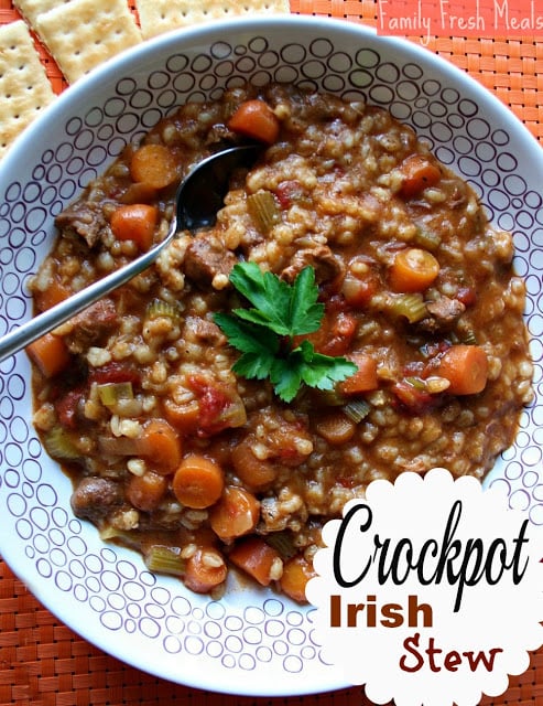 Crockpot Irish Stew in a bowl