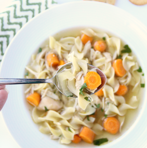 the best crockpot chicken noodle soup - familyfreshmeals.com -- the easiest homemade soup!