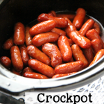 Crockpot Honey Garlic Little Smokies - FamilyFreshMeals.com - best appetizer ever!