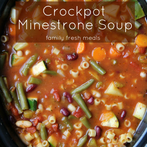 The Best Crockpot Minestrone Soup - FamilyFreshMeals.com - The best crockpot minestrone soup