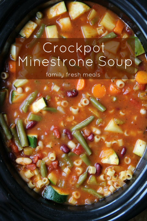 The Best Crockpot Minestrone Soup - FamilyFreshMeals.com - The best crockpot minestrone soup