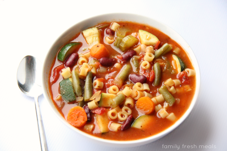 bowl of minestrone soup