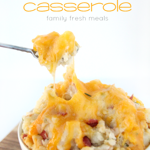 Easy Twice Baked Potato Casserole - familyfreshmeals.com --