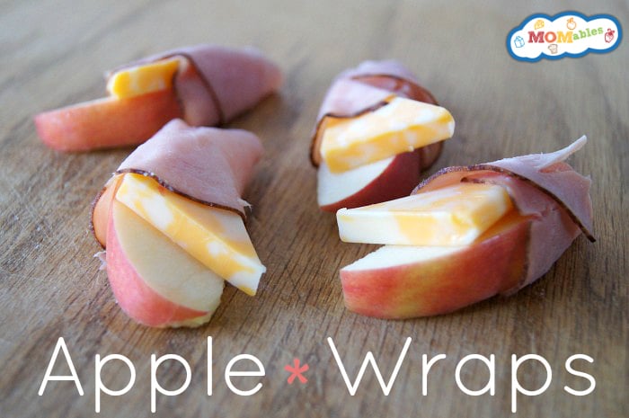 30 Easy Appetizers People LOVE - Ham Cheese Apple Wraps on a cutting board
