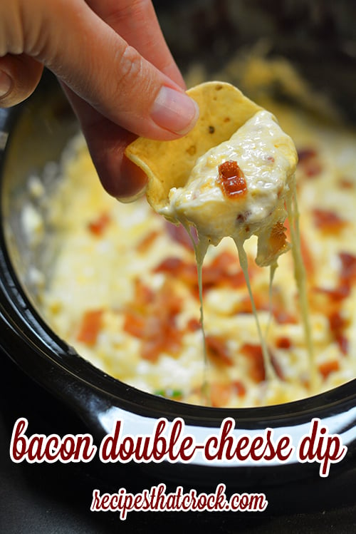  Bacon Double Cheese Dip in a slow coooker