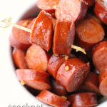 Crockpot Honey Garlic Polish Sausage - Fabulous Appetizer - FamilyFreshMeals