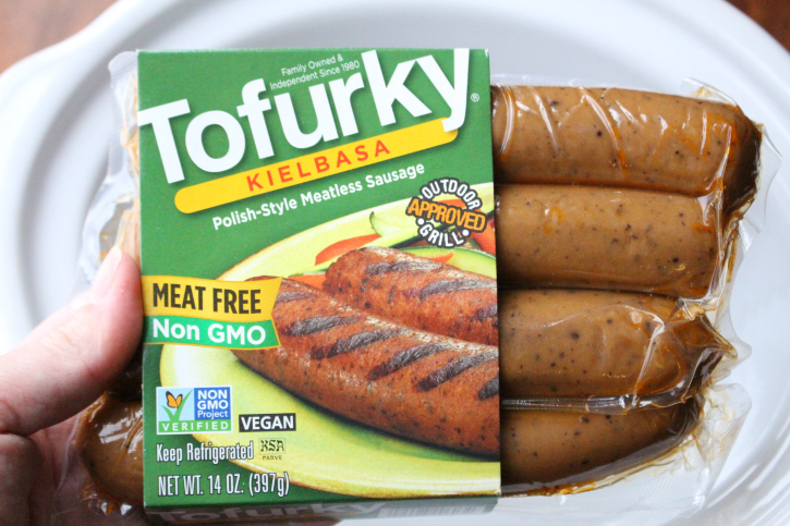 package of tofurky vegetarian kielbasa