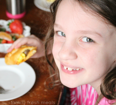 Child eating Easy Breakfast Bite