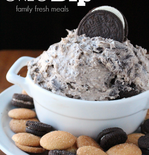 Creamy Oreo Dip Dessert --- FamilyFreshMeals.com --- Delish!