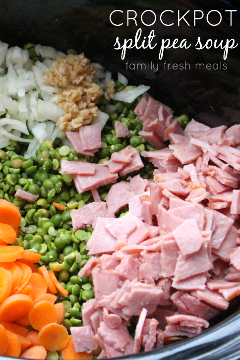 Crockpot Slit Pea Soup -- FamilyFreshMeals.com ----