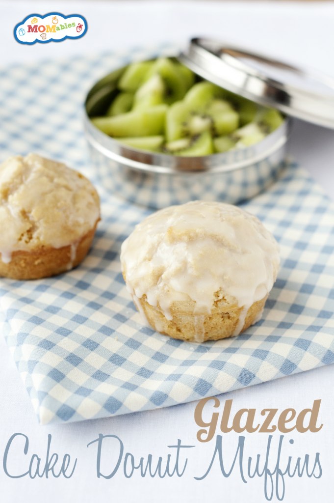 Glazed Cake Donut Muffins on a napkin