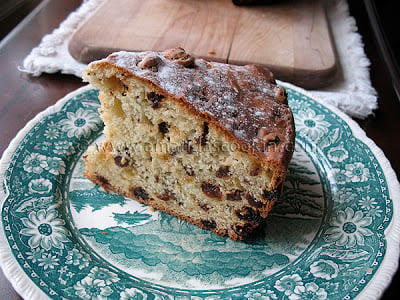 Irish Soda Bread on blue plate