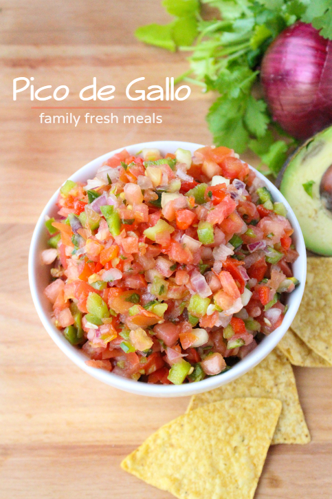 Pico de Gallo Fresh Salsa Recipe in a white bowl