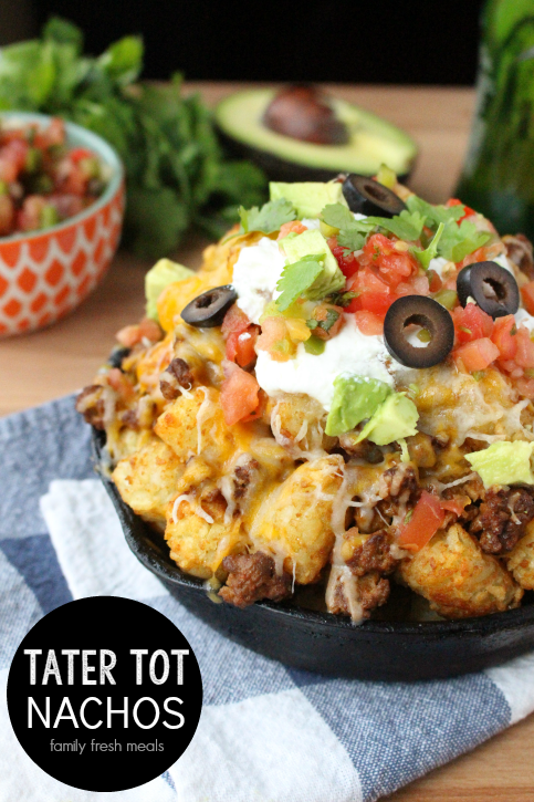 Tater Tot Nachos - FamilyFreshMeals.com -