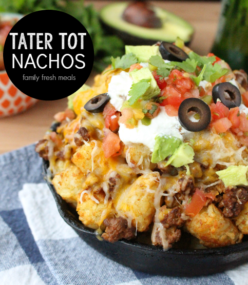 Tater Tot Nachos - FamilyFreshMeals.com - fb