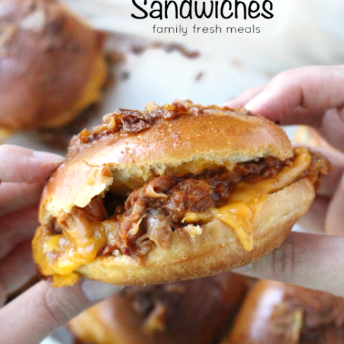 Baked BBQ Pork Sandwiches - FamilyFreshMeals.com --