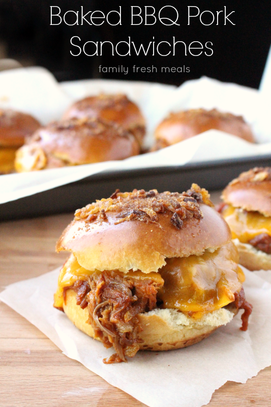 Baked BBQ Pulled Pork Sandwiches