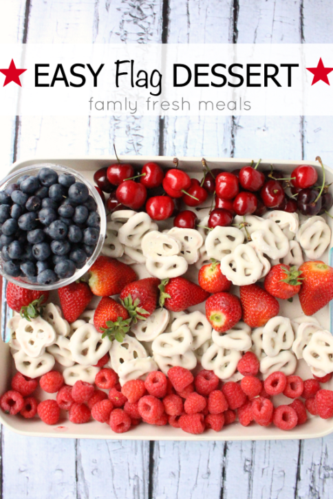 Easy Flag Fruit Dessert - Family Fresh Meals