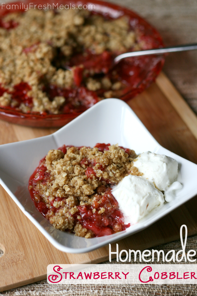 Strawberry Cobbler Serve with ice cream