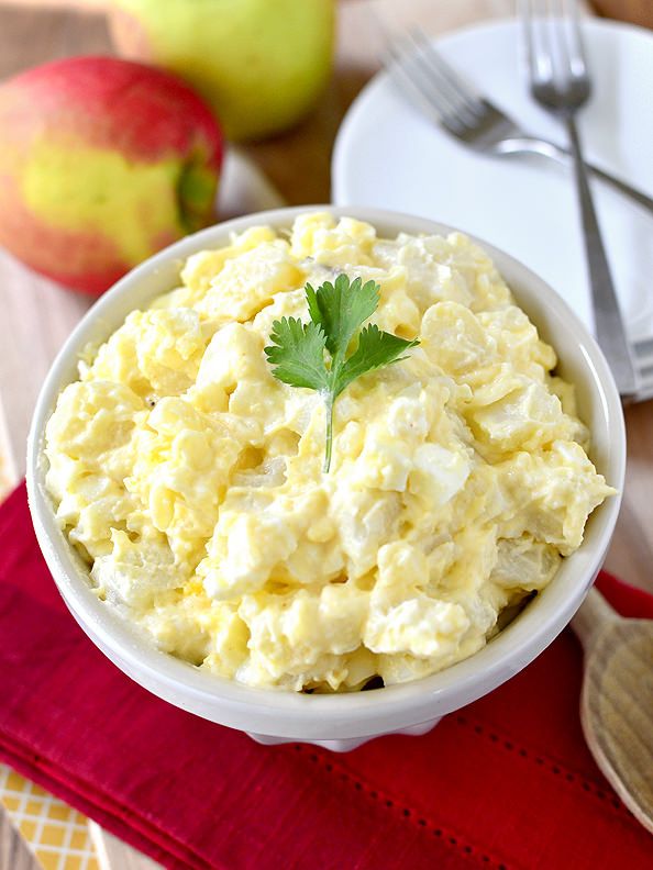 Classic Potato Salad in a white bowl