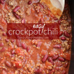 Easy Crockpot Chili in a slow cooker