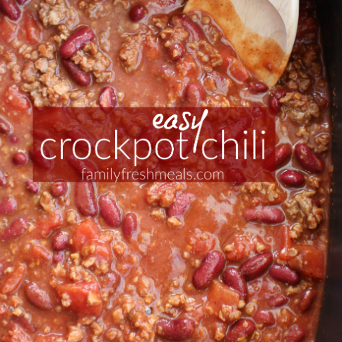 Easy Crockpot Chili - FamilyFreshMeals.com -