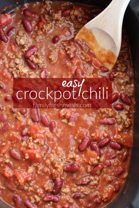 Easy Crockpot Chili - FamilyFreshMeals.com -