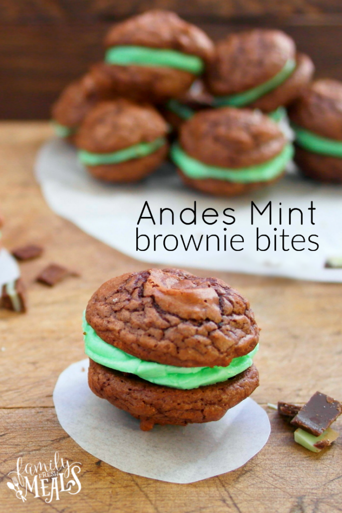 Andes Mint Brownie Bites