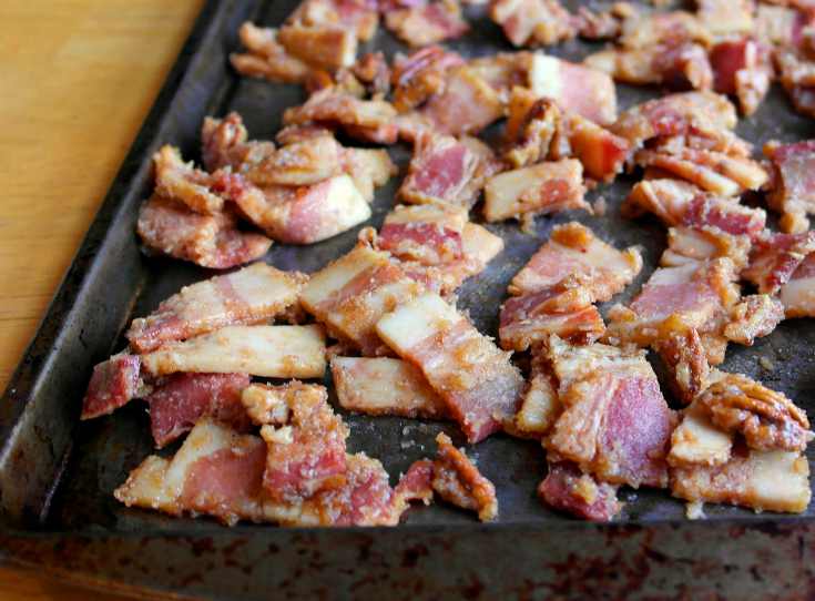 bacon on a baking sheet