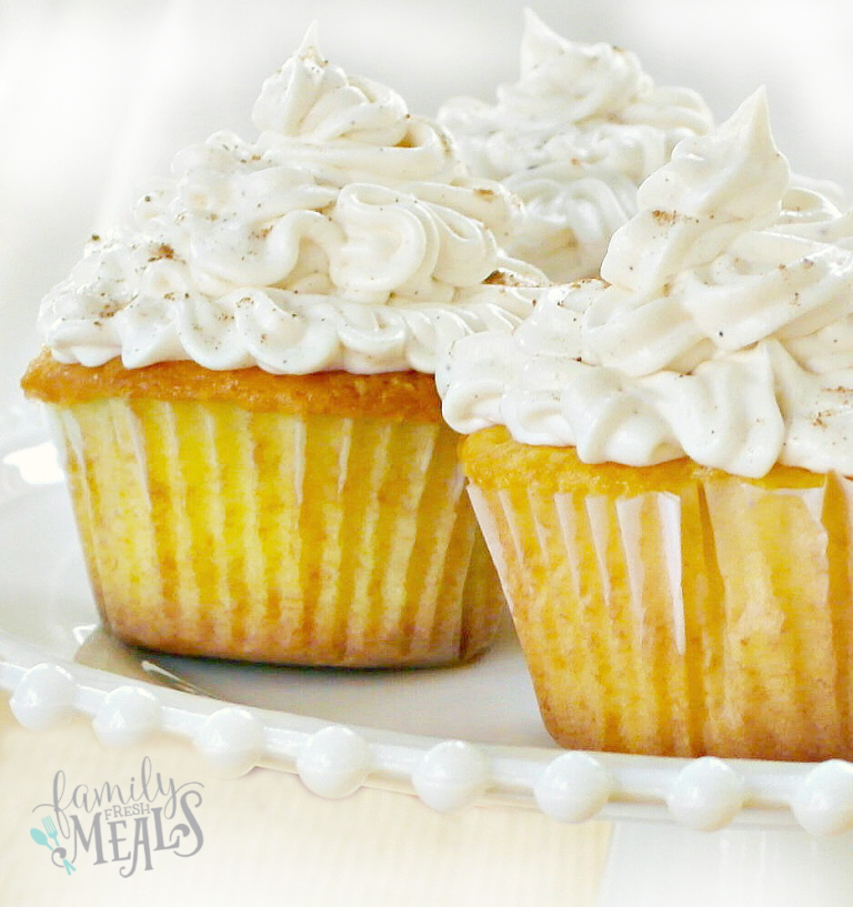 Eggnog Cream Filled Cupcakes Family Fresh Meals