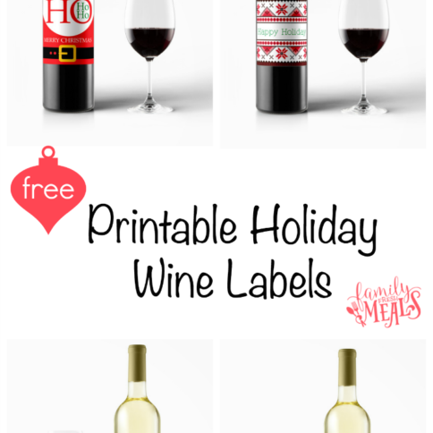 Free Printable Holiday Wine Labels - FamilyFreshMeals.com
