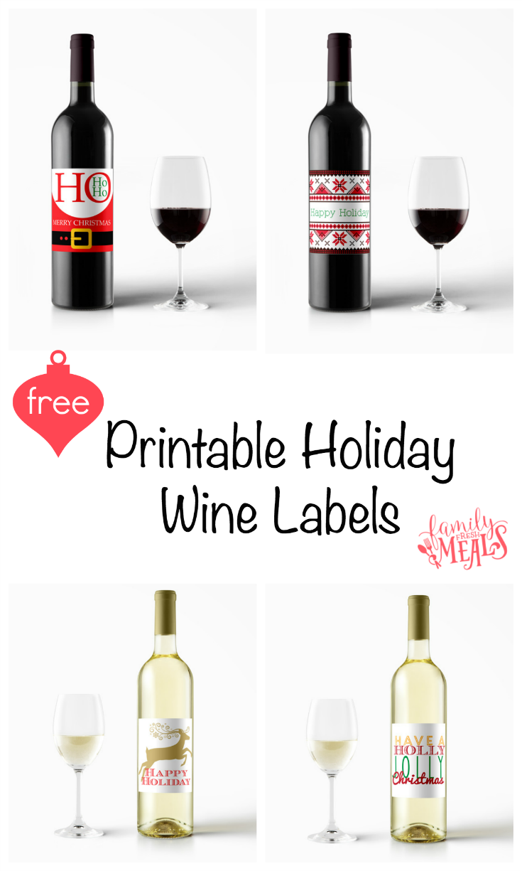 Free Printable Christmas Wine Label Template