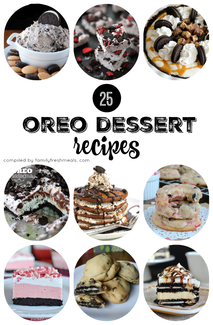 Collage image of different Oreo Dessert Recipes