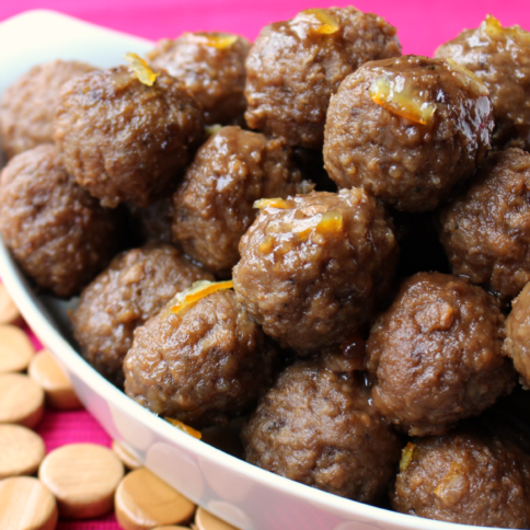 Zesty Crockpot Cranberry Meatballs - FamilyFreshMeals.com - Yummy Appetizer