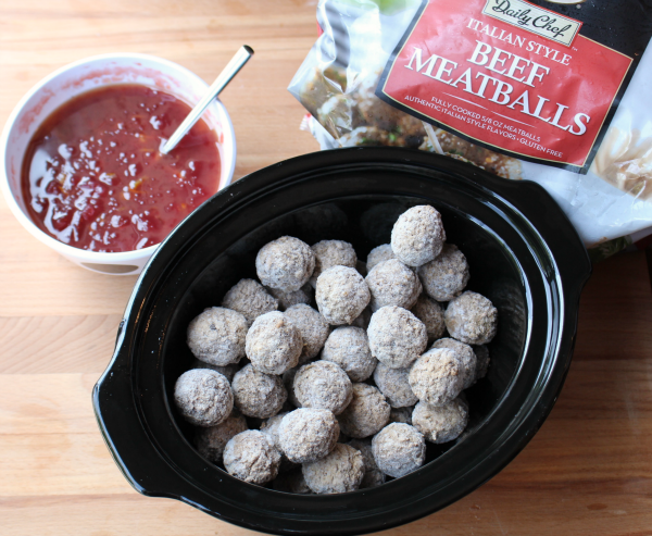 Zesty Crockpot Cranberry Meatballs - Frozen Meatballs in slow cooker