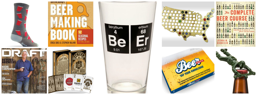 Collage image showing BEER LOVER gift ideas