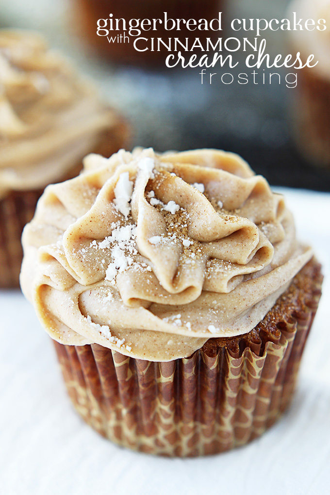 gingerbread cupcake on a plate