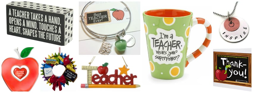 Collage image of Teacher gift ideas