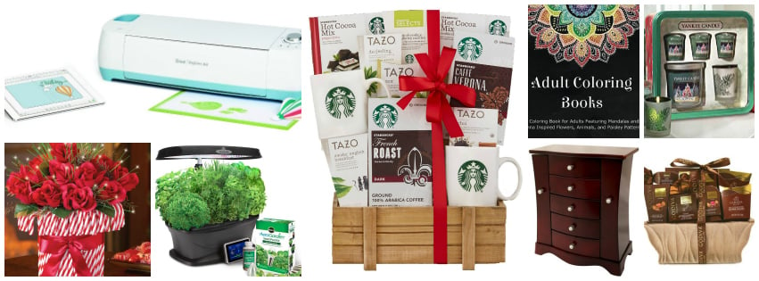 Collage image showing gift ideas