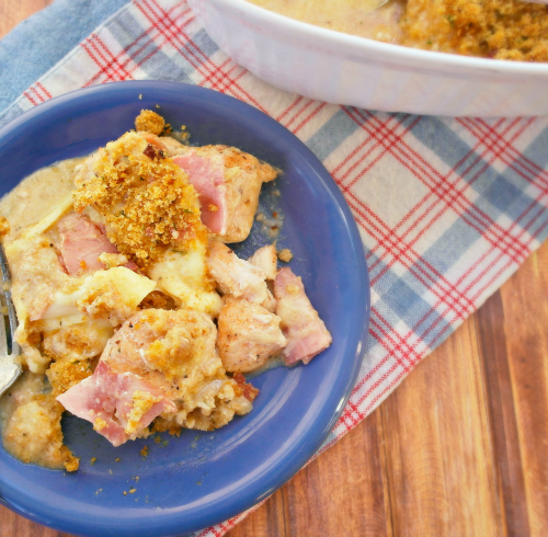 Chicken Cordon Bleu Casserole -- FamilyFreshMeals.com -